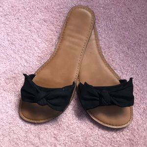Black Bow Sandals